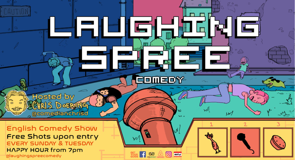 Laughing Spree: English Comedy on a BOAT (FREE SHOTS)			 Friedrichshain 
								Tue Mar 26 @ 19:00 - 21:30|Recurring Event (Se...