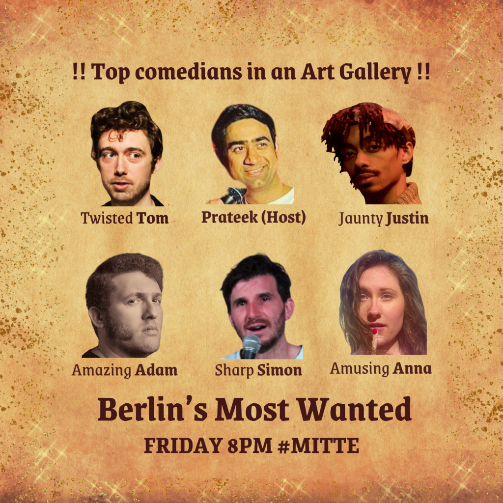 Comedy Game show in Art Gallery 😍 #Mitte – Click for Reviews & Reservations			 Friedrichshain Kreuzberg Mitte Prenzlauer Berg Sc...